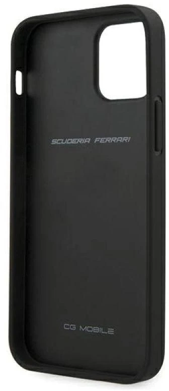 Ferrari FEOGOHCP12MBK Apple iPhone 12/12 Pro 6,1″ juodos spalvos kietas dėklas Off Track Perforated