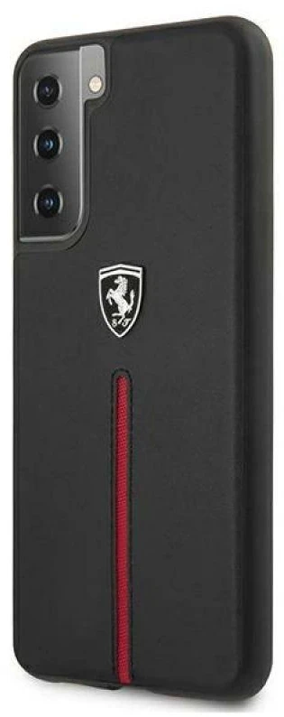 Ferrari FEOSIHCS21SBK S21 G991 juodos spalvos kietas dėklas Off Track Leather Nylon Stripe