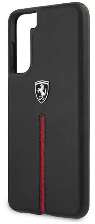 Ferrari FEOSIHCS21SBK S21 G991 juodos spalvos kietas dėklas Off Track Leather Nylon Stripe