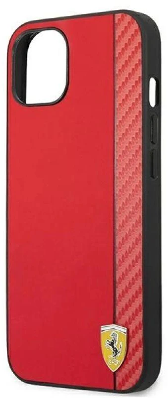 Ferrari FESAXHCP13SRE Apple iPhone 13 mini 5,4″ red kietas dėklas On Track Carbon Stripe