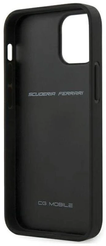 Apple iPhone 12 Mini Ferrari dėklas On Track PU Carbon (FESNECHCP12SBK) juodos spalvos