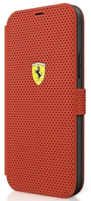 Dėklas Ferrari FESPEFLBKP12SRE Apple iPhone 12 mini 5,4″ raudonos spalvos book On Track Perforated