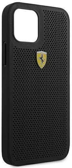 Ferrari FESPEHCP12LBK Apple iPhone 12 Pro Max 6,7″ juodos spalvos kietas dėklas On Track Perforated