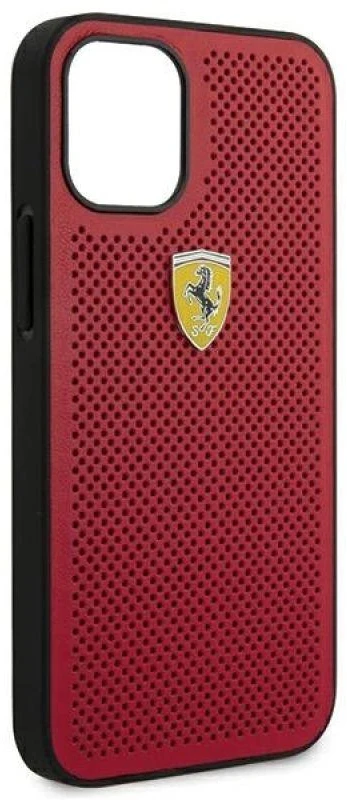 Apple iPhone 12 Mini Ferrari dėklas On Track Perforated (FESPEHCP12SRE) raudonos spalvos