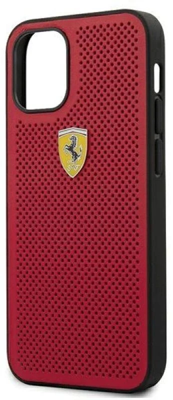 Apple iPhone 12 Mini Ferrari dėklas On Track Perforated (FESPEHCP12SRE) raudonos spalvos