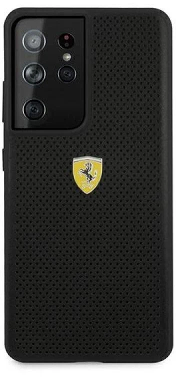 Ferrari FESPEHCS21LBK S21 Ultra G996 juodos spalvos kietas dėklas On Track Perforated