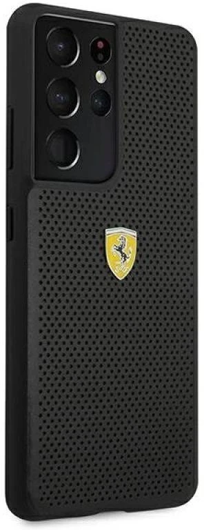 Ferrari FESPEHCS21LBK S21 Ultra G996 juodos spalvos kietas dėklas On Track Perforated