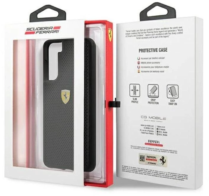 Ferrari FESPEHCS21MBK S21+ G996 juodos spalvos kietas dėklas On Track Perforated