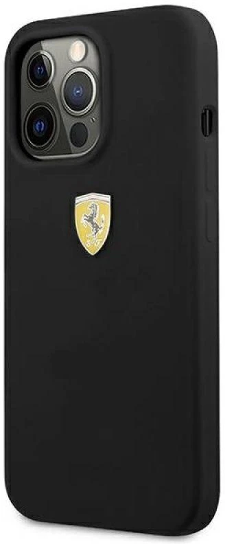 Ferrari FESSIHCP13LBK Apple iPhone 13 Pro / 13 6,1″ juodos spalvos kietas dėklas Silicone
