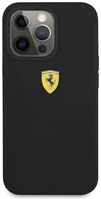 Ferrari FESSIHCP13LBK Apple iPhone 13 Pro / 13 6,1″ juodos spalvos kietas dėklas Silicone