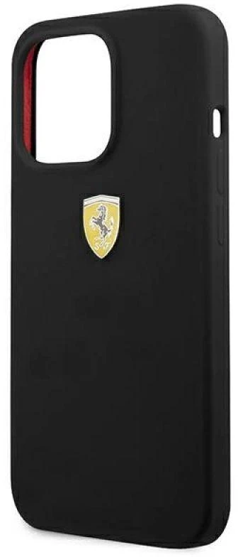 Ferrari FESSIHCP13XBK Apple iPhone 13 Pro Max 6,7″ juodos spalvos kietas dėklas Silicone