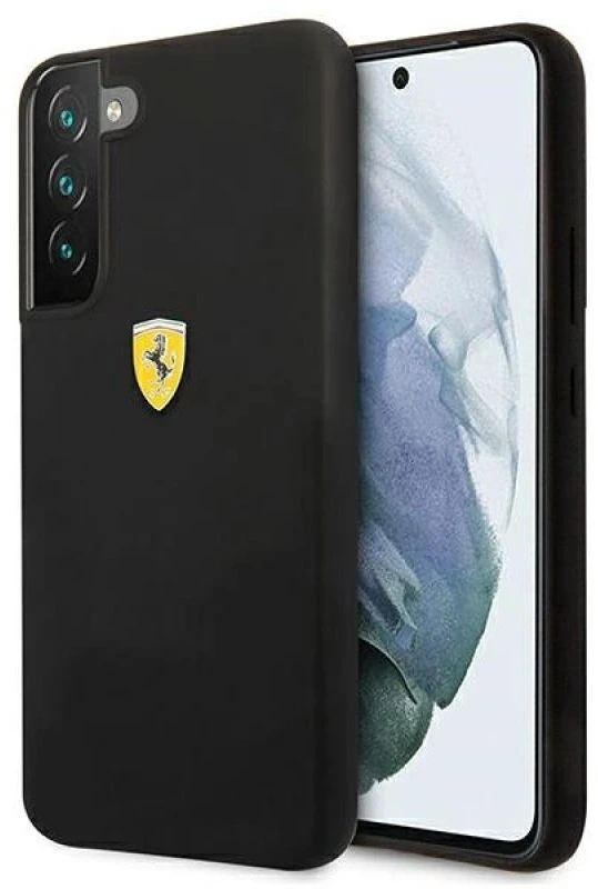 Dėklas Ferrari FESSIHCS22SBK S22 S901 juoda/juodas hardcase On Track Silicone