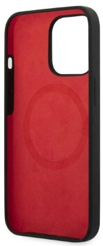 Ferrari FESSIHMP13LBK Apple iPhone 13 Pro / 13 6,1″juodos spalvos kietas dėklas Silicone MagSafe