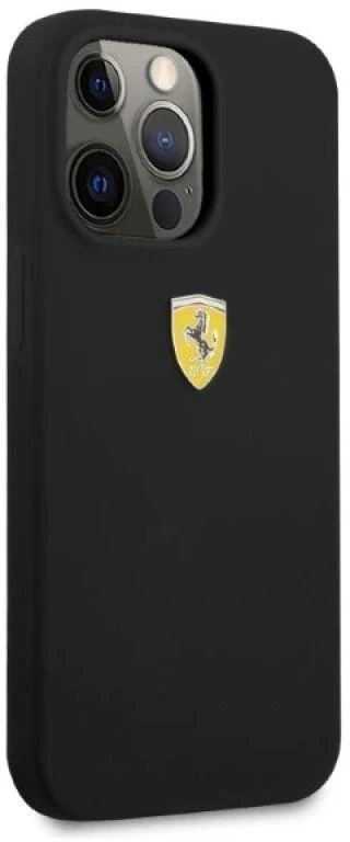 Ferrari FESSIHMP13XBK Apple iPhone 13 Pro Max 6,7″ juodos spalvos kietas dėklas Silicone MagSafe