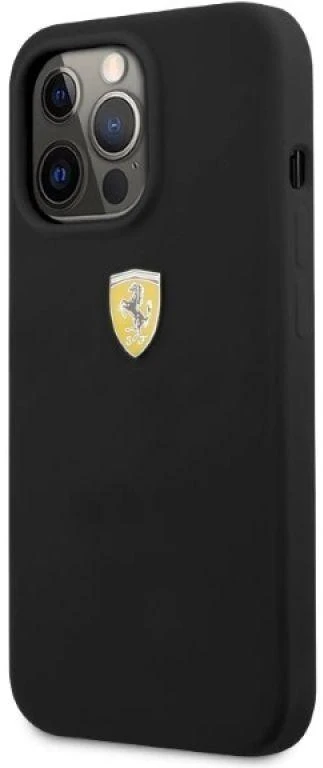 Ferrari FESSIHMP13XBK Apple iPhone 13 Pro Max 6,7″ juodos spalvos kietas dėklas Silicone MagSafe