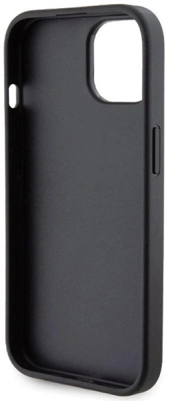 Ferrari FEHCP15SGSPSIK Apple iPhone 15 / 14 /13 6.1″ juodos spalvos kietas dėklas Grip Stand Metal Logo