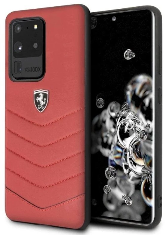Ferrari kietas dėklas FEHQUHCS69RE S20 Ultra G988 red Heritage