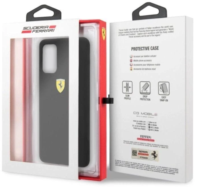 Samsung Galaxy S20+ Ferrari dėklas silikoninis (FESSIHCS67BK) juodos spalvos