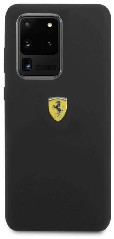 Ferrari kietas dėklas FESSIHCS69BK Samsung Galaxy S20 Ultra (G988) juodos spalvos Silicone Collection