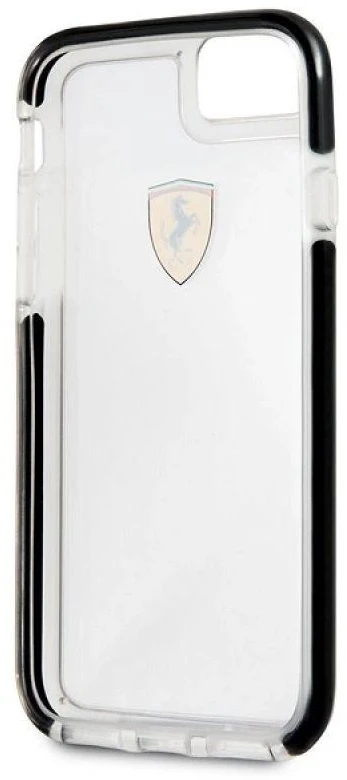 FERRARI kietas dėklas FEGLHCP7BK IPHONE 7 / 8 TRANSPARENT