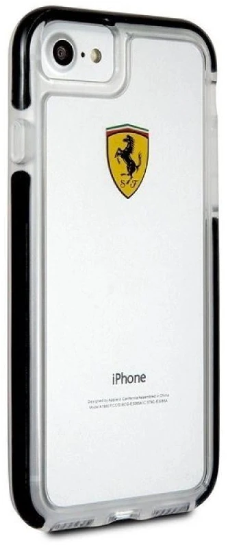 FERRARI kietas dėklas FEGLHCP7BK IPHONE 7 / 8 TRANSPARENT