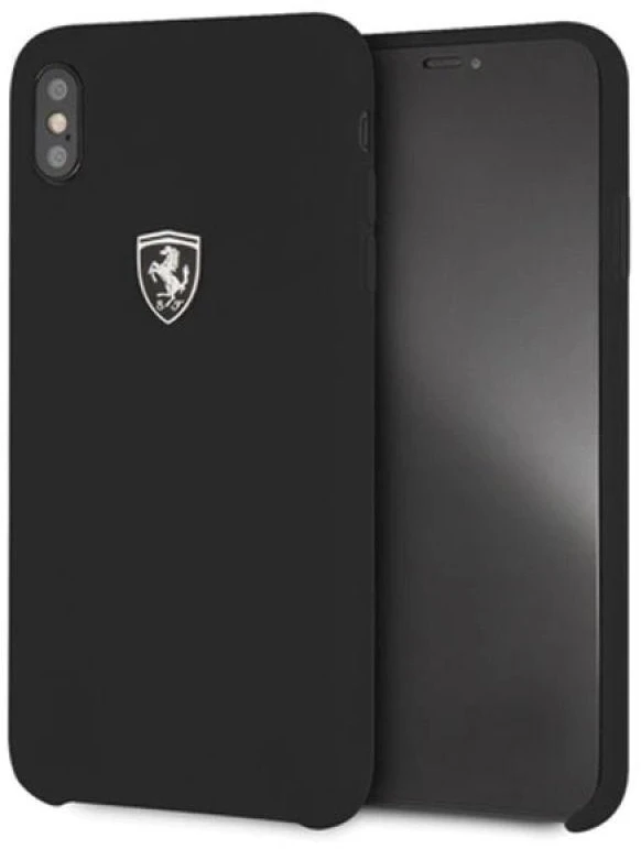 Ferrari kietas dėklas FEOSIHCI65BK Apple iPhone Xs Max juodos spalvos Silicone Off track