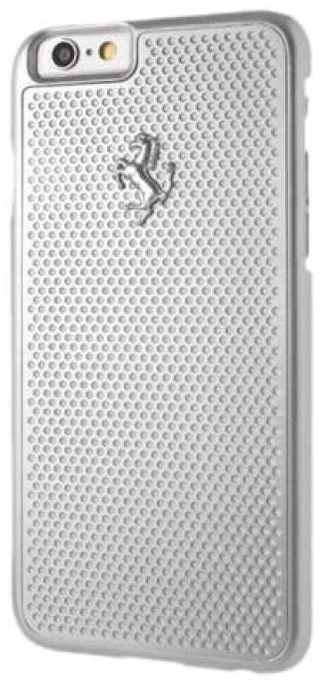 Ferrari kietas dėklas FEPEHCP6SI Apple iPhone 6/6S perforated aluminum sidabrinis