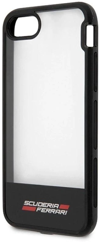 Ferrari kietas dėklas FEHCP7BISBK Apple iPhone 7/8/SE 2020 / SE 2022 skaidrus juodos spalvos