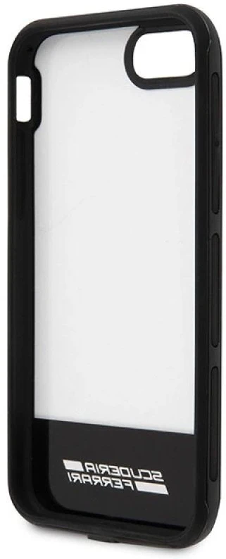 Ferrari kietas dėklas FEHCP7BISBK Apple iPhone 7/8/SE 2020 / SE 2022 skaidrus juodos spalvos