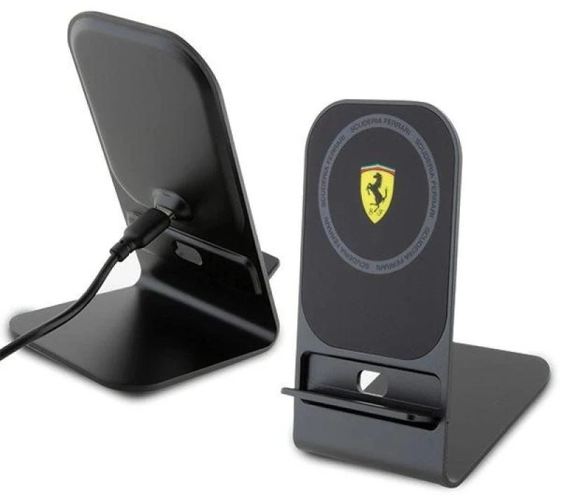 Ferrari belaidis įkroviklis FEMFBMALK 15W juodos spalvos 2023 Collection MagSafe
