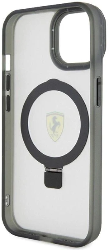 Ferrari FEHMP15MUSCAH Apple iPhone 15 Plus /14 Plus 6.7″ skaidrus kietas dėklas Ring Stand 2023 Collection M
