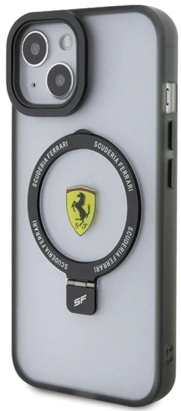 Ferrari FEHMP15MUSCAH Apple iPhone 15 Plus /14 Plus 6.7″ skaidrus kietas dėklas Ring Stand 2023 Collection M