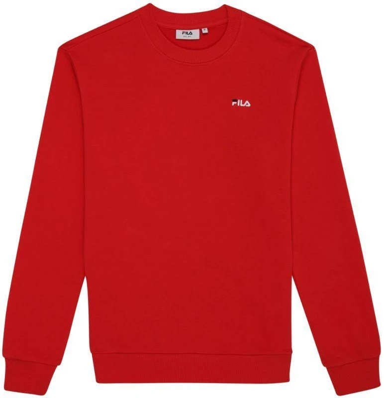 Fila Leverano Standartinio Kirpimo Džemperis Apvalia Apykakle Raudonas FAM0876 30002