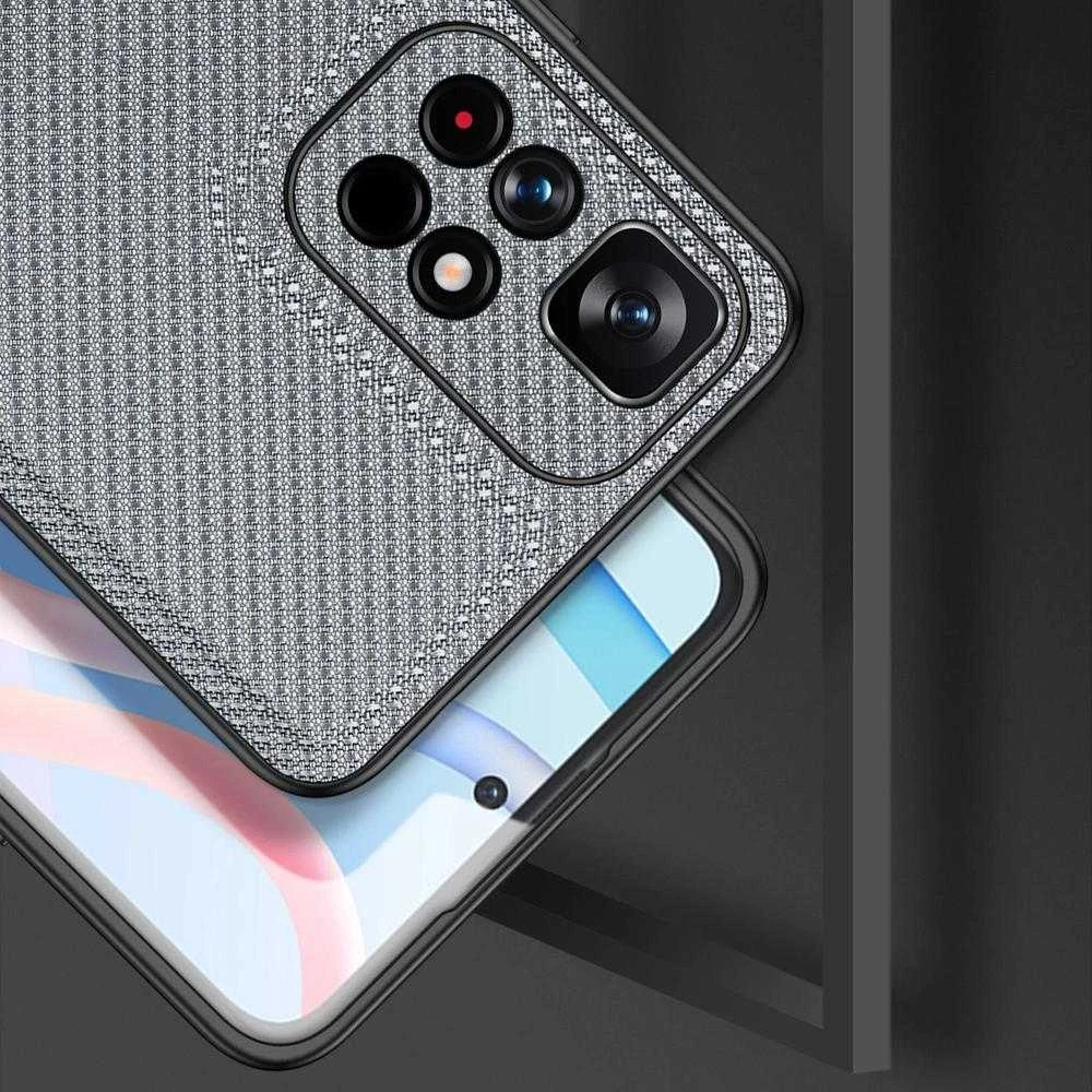 Dux Ducis Fino covered with nylon material Poco M4 Pro 5G dėklas telefonui mėlynos spalvos