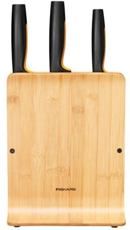 Fiskars Functional Form bambukinis peilių dėklas 3 peiliams, 1057553