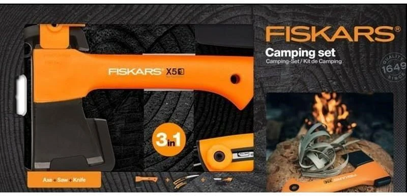 Kirvis Fiskars X5 + priedai