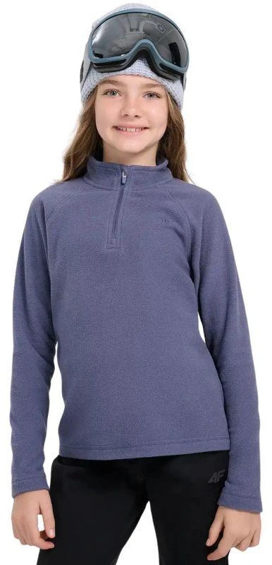 Fleece bliuzonas mergaitėms 4F F060 tamsiai mėlyna 4FJWAW25UFLEF060 31S