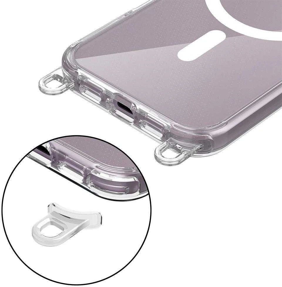 Dėklas Tech-Protect FlexAir Chain MagSafe Case for iPhone 16e / 17e - Juodas and rusvai gelsvas