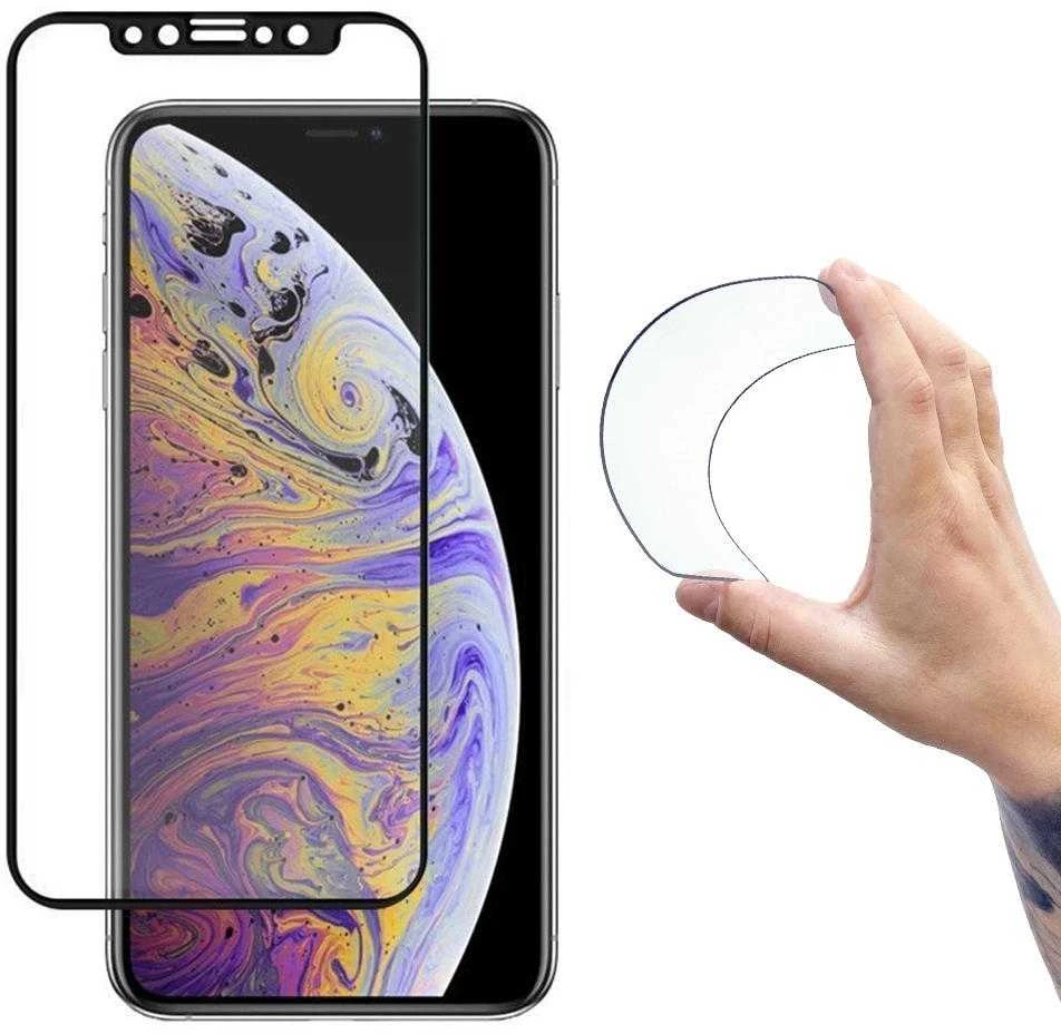 Wozinsky Full Cover Flexi Nano Glass Hybrid ekrano apsauga su rėmeliu iPhone 13 mini skaidrus