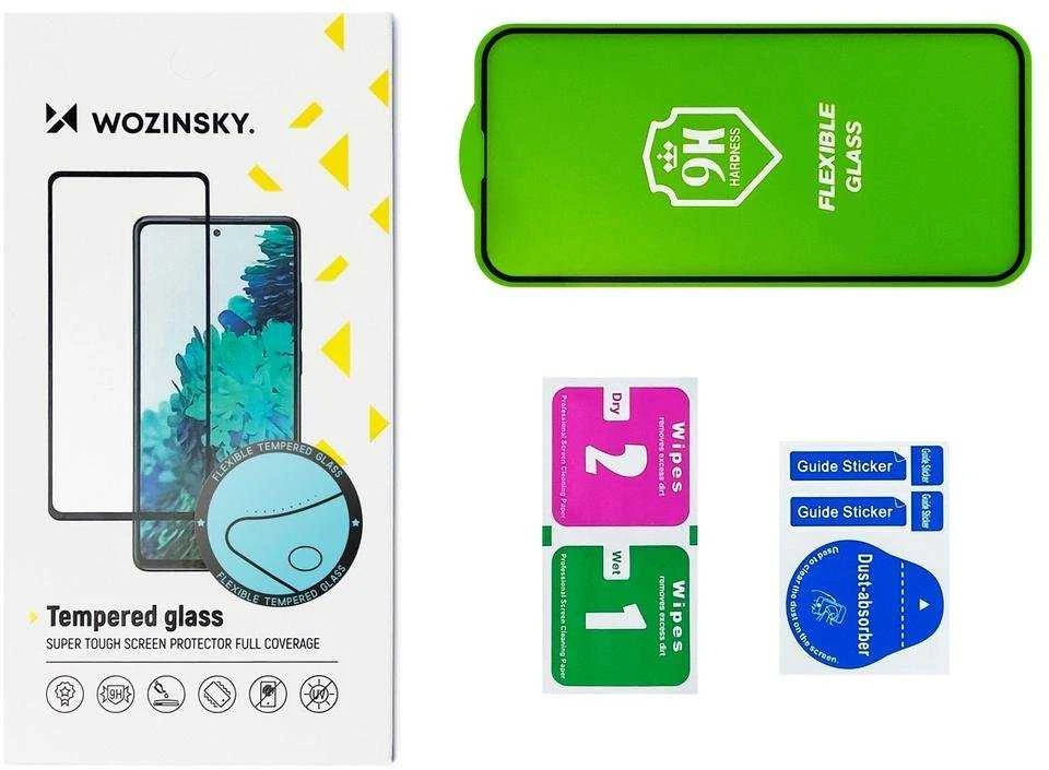 Wozinsky Full Cover Flexi Nano Glass Hybrid ekrano apsauga su rėmeliu iPhone 13 mini skaidrus