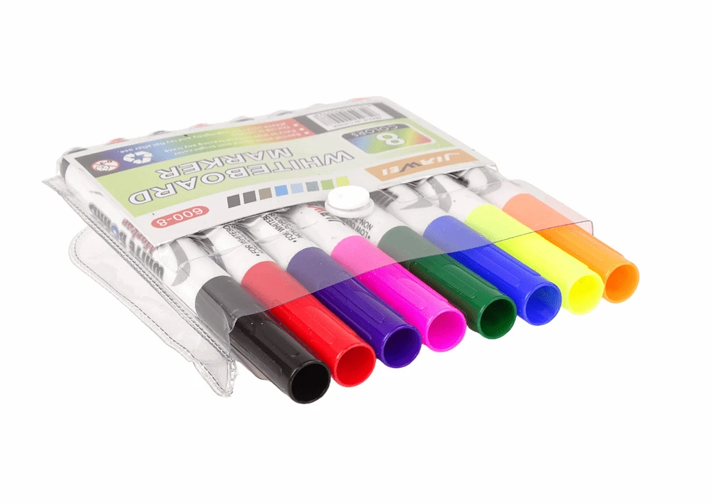 Žymeklių rinkinys Lean Toys, 8 vnt, piešimui ant stiklo ir popieriaus