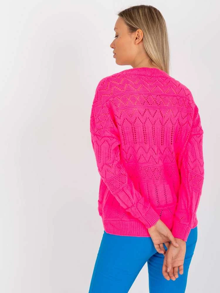 Fluo rožinis megztinis