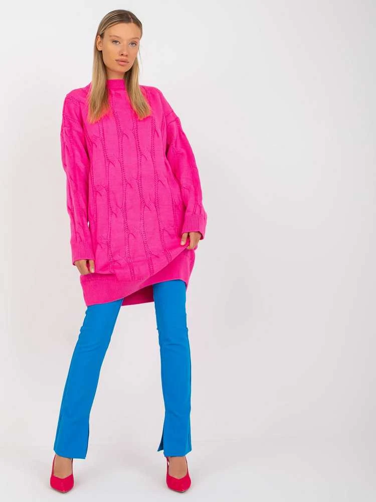 Fluo rožinis megztinis
