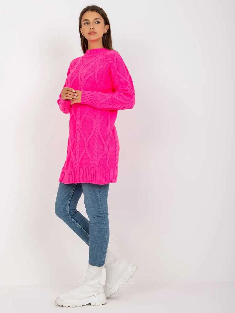 Fluo rožinis megztinis
