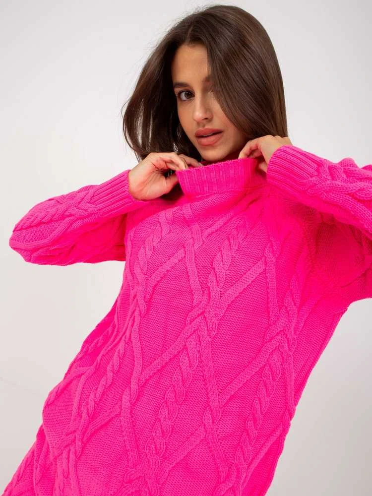 Fluo rožinis megztinis