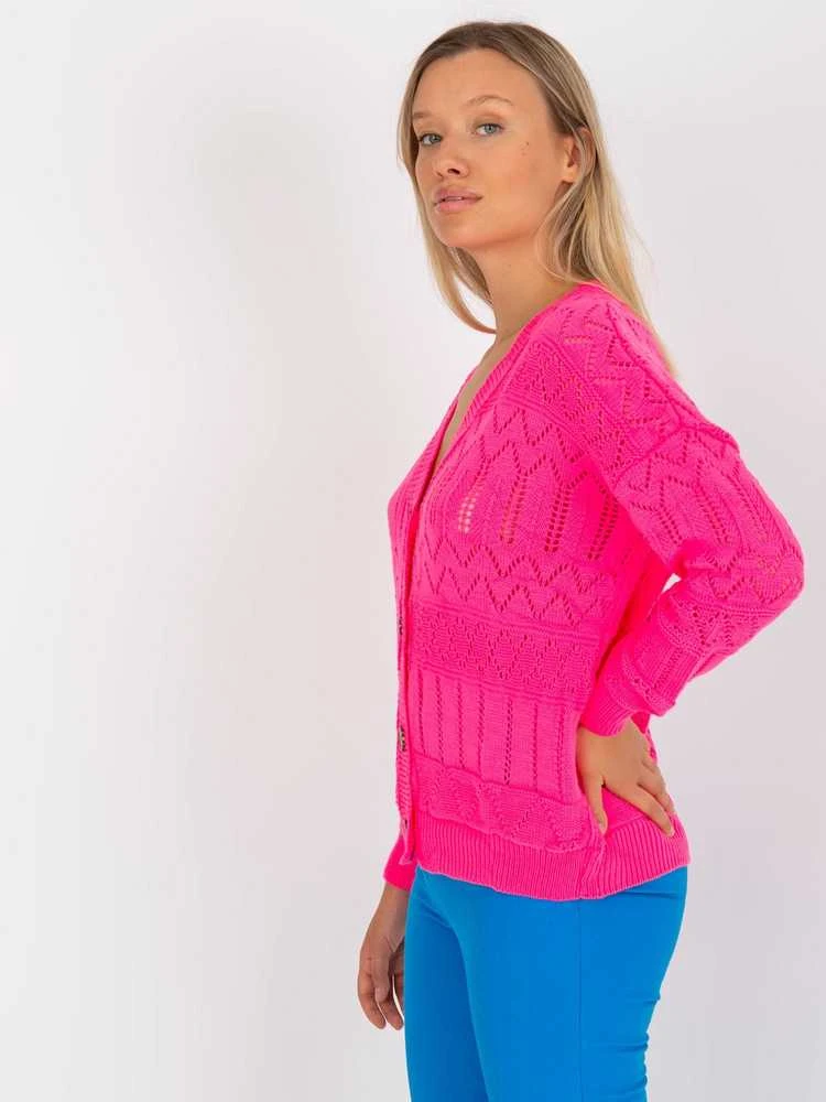 Fluo rožinis megztinis