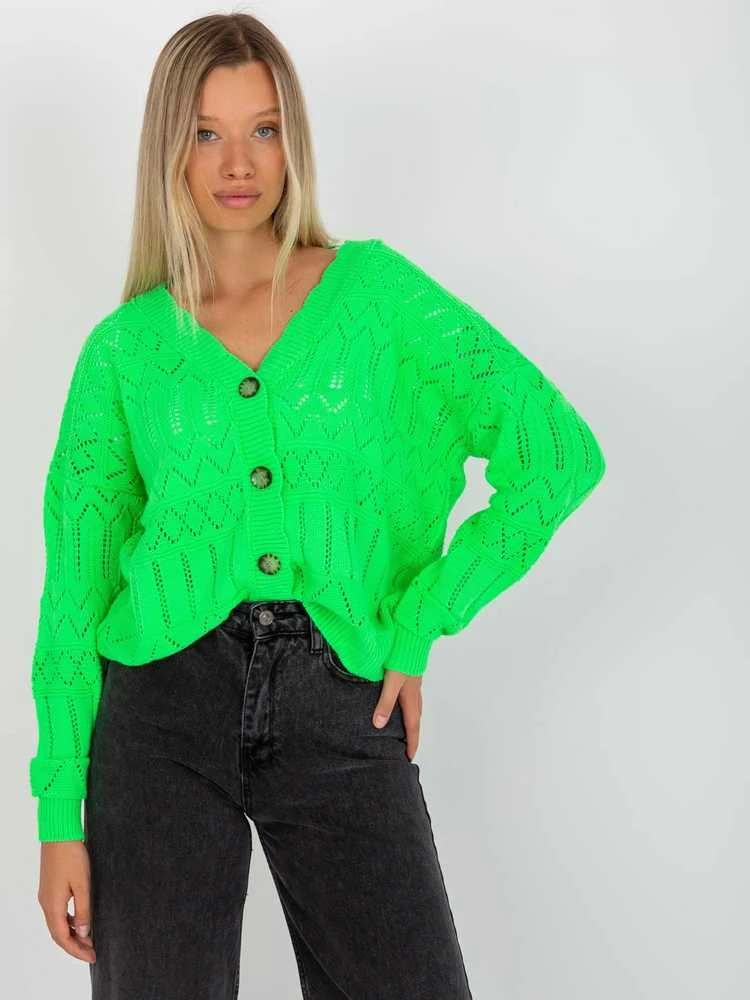 Fluo žalios spalvos megztinis