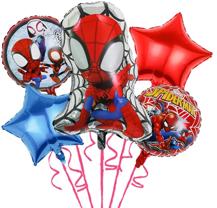 Folinių Balionų Rinkinys Žmogus Voras 5 vnt Spider Man ( AYD230510-11 )