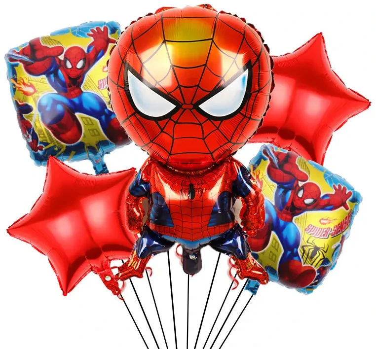 Folinių Balionų Rinkinys Žmogus Voras 5 vnt Spider Man ( AYD230510-14 )