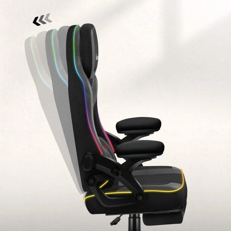Žaidimų kėdė „Huzaro Force 4.6 Juodas Mesh RGB Smart“